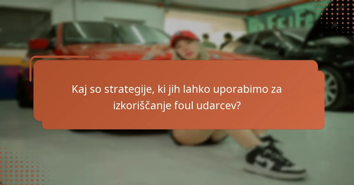Kaj so strategije, ki jih lahko uporabimo za izkoriščanje foul udarcev?